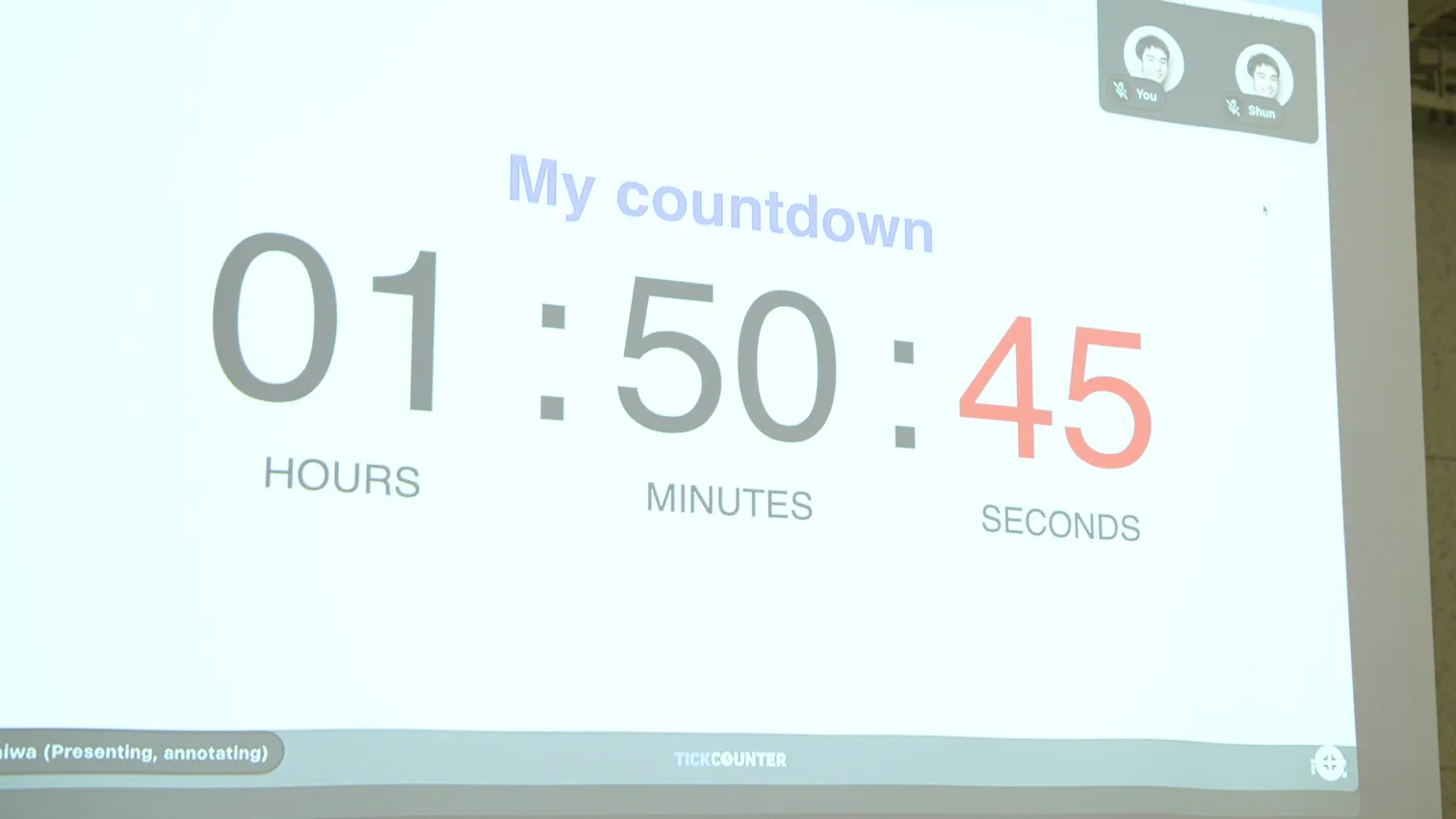 The Hack Time countdown